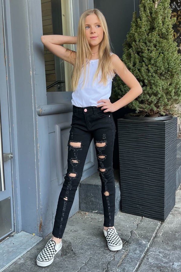  Girls Ripped Jeans