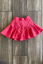 Solid Pleated Girls Tennis Skirt